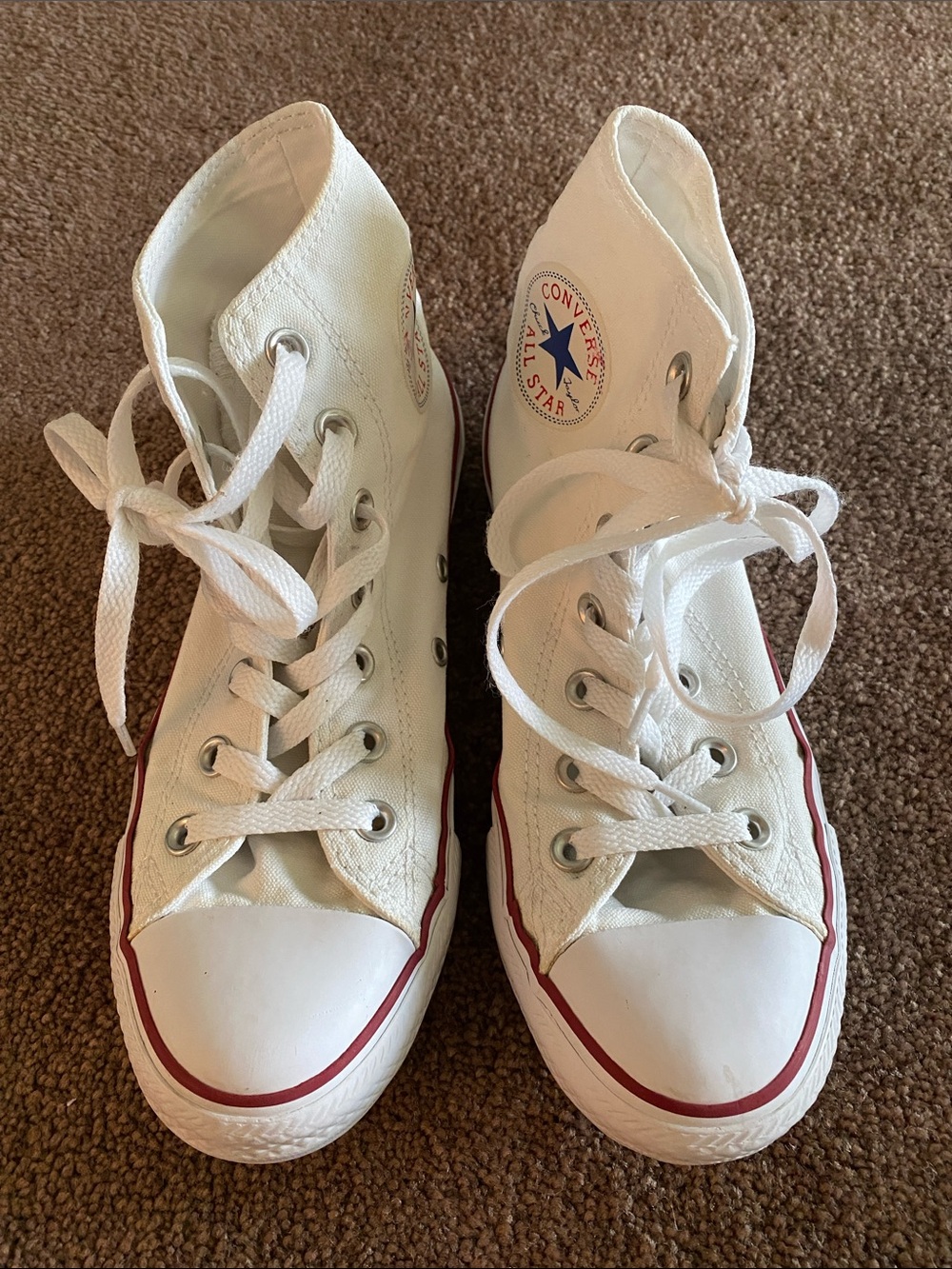 Converse white size 7 high tops